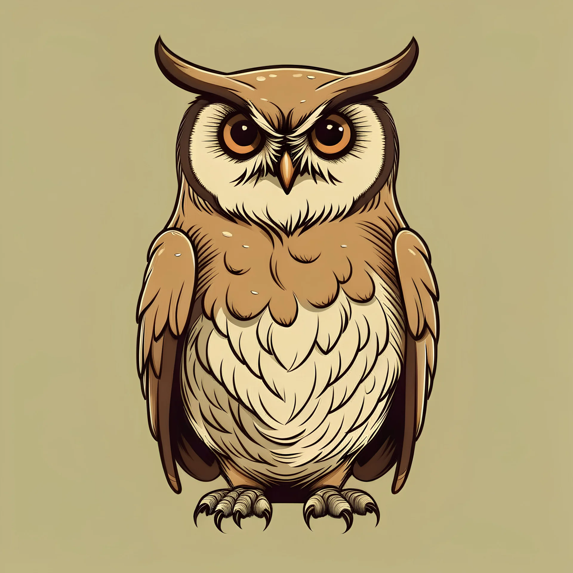 simple owl image color