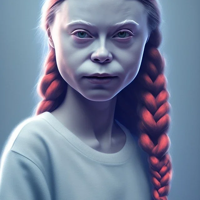  Greta Thunberg portrait Clown beautiful girl, raytracing, cgi, lumen reflections, cgsociety, ultra realistic, volumetric fog, overglaze, analog photo, polaroid, 100mm, film photography, dslr, cinema4d, studio quality