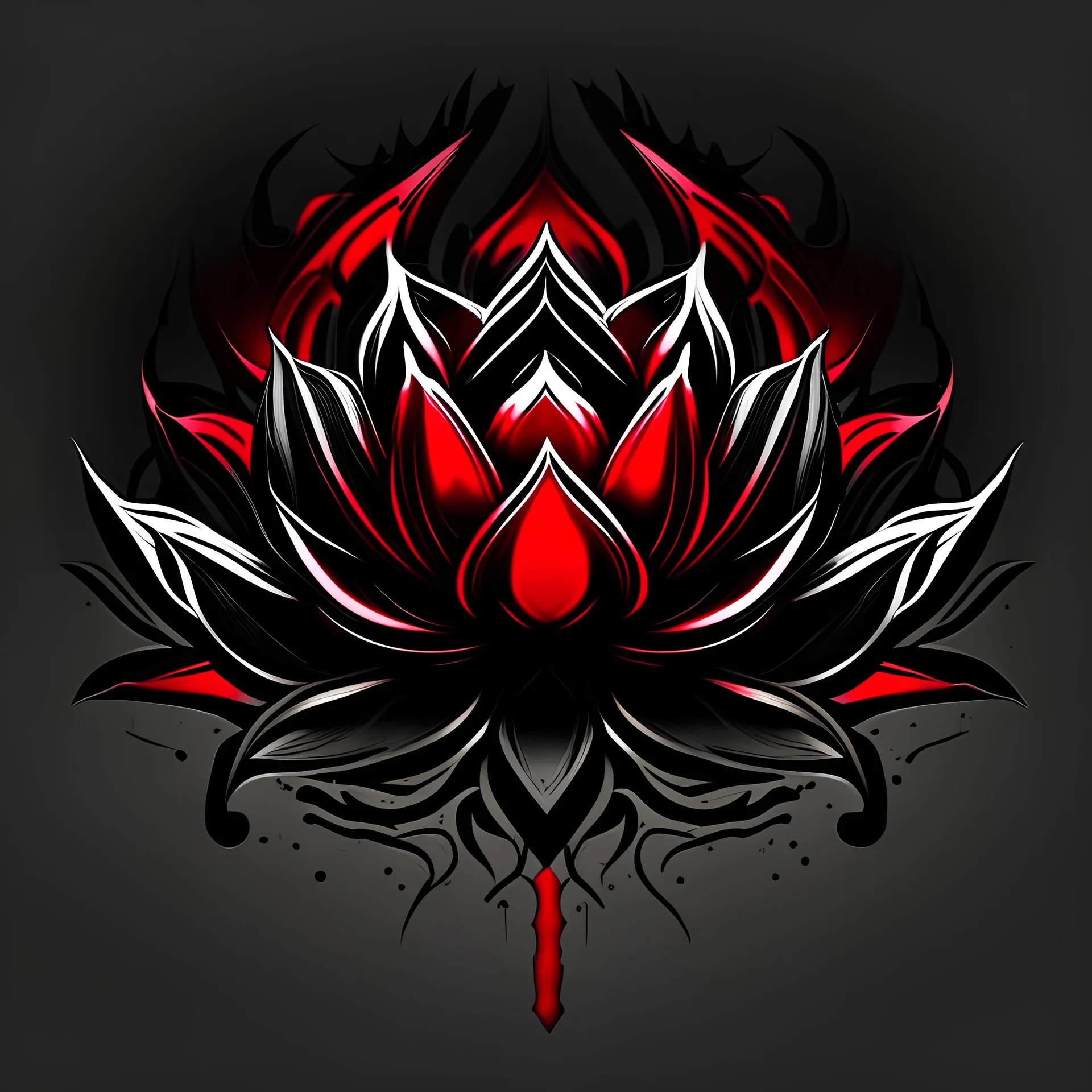 Black lotus, as a logo, add some red