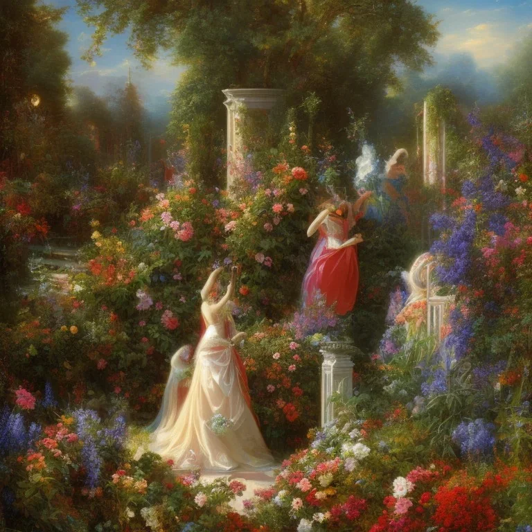 The scene in the garden, the lavishly illuminated climax, by artist “MagdaleneTulli”