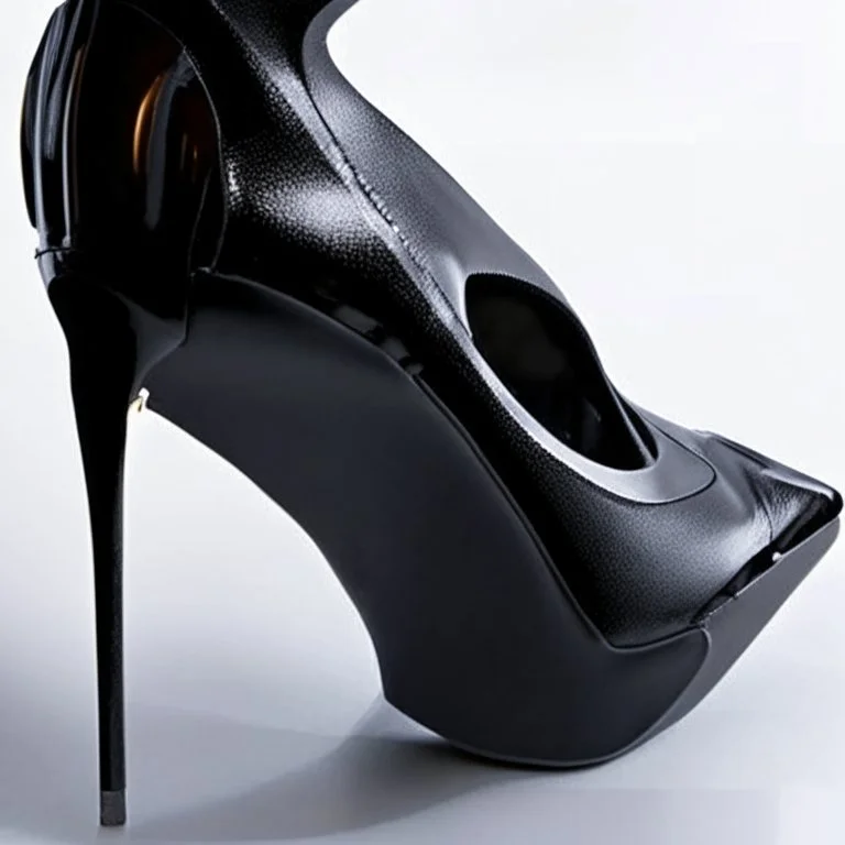 black stilettos