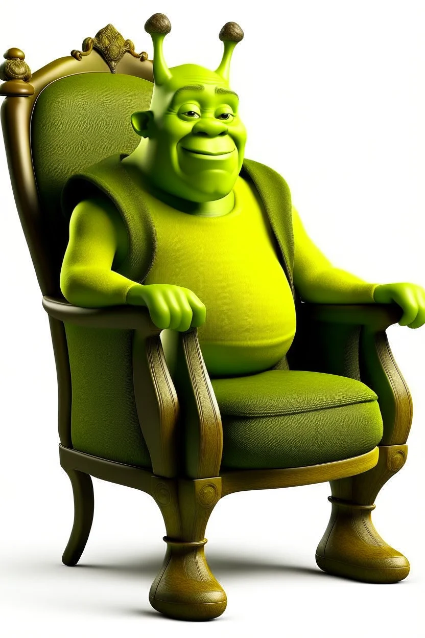 chair with shrek head, no background