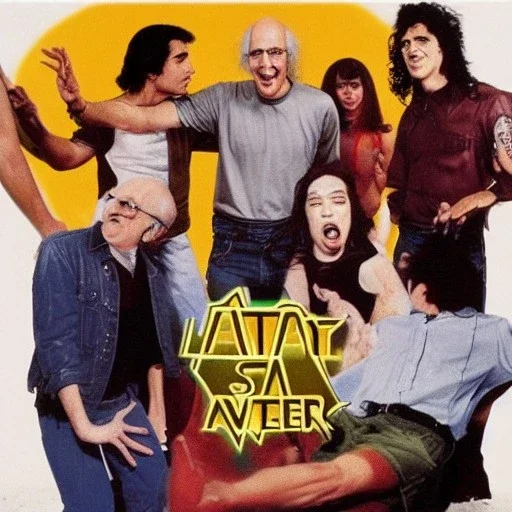 Saturday Night Fever Dream thrash metal album cover featuring Larry David