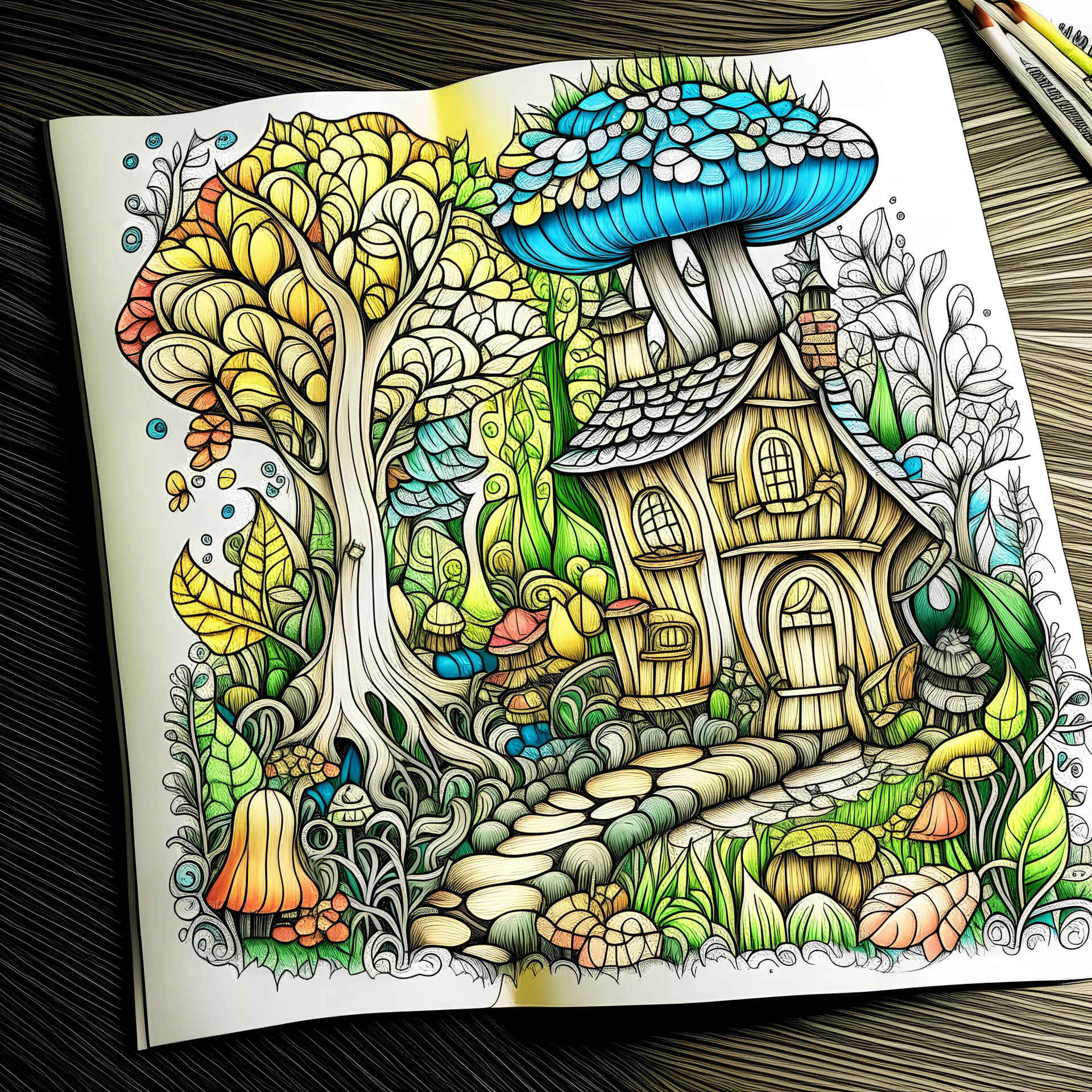 Forest Home Coloring Book colorded