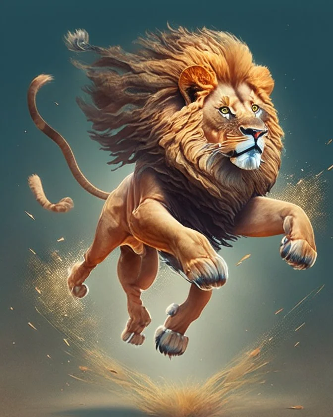 A lion in your secret design for jumping games