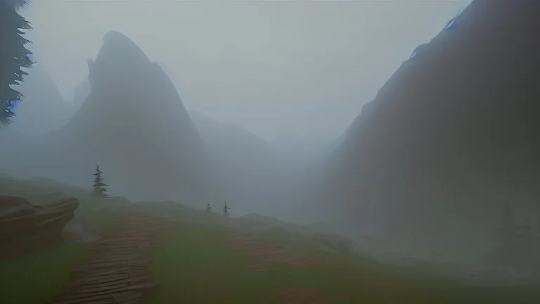 trail through the misty mountains