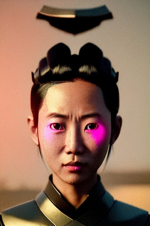 portrait, Asian cyborg woman, samurai warrior :: symmetry photography, cyberpunk style, pink hair, perfect eyes, samurai helmet, samurai mask, black samurai army, katana, japanese traditional ornaments, pink, white, black, glow eyes, cinematic, Ultra realistic, dark scene, soft color, highly detailed, unreal engine 5, RTX, ultra detail, 3d, finely drawn, high definition.