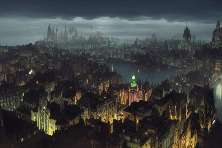 Dark city Insland+Quebec city+Gothic town+hill+canal+bridges+corner building+colorful city +BioShock+Dishonored+Bloodborne +trieste+Edinburgh+Chicago+victorian London+decòpunk Skyscraper+ +steampunk+biopunk+alphonse mucha, greg rutkowski,matte painting, cryengine, hyper detailed, felix kelly, fantasy art, seb mckinnon