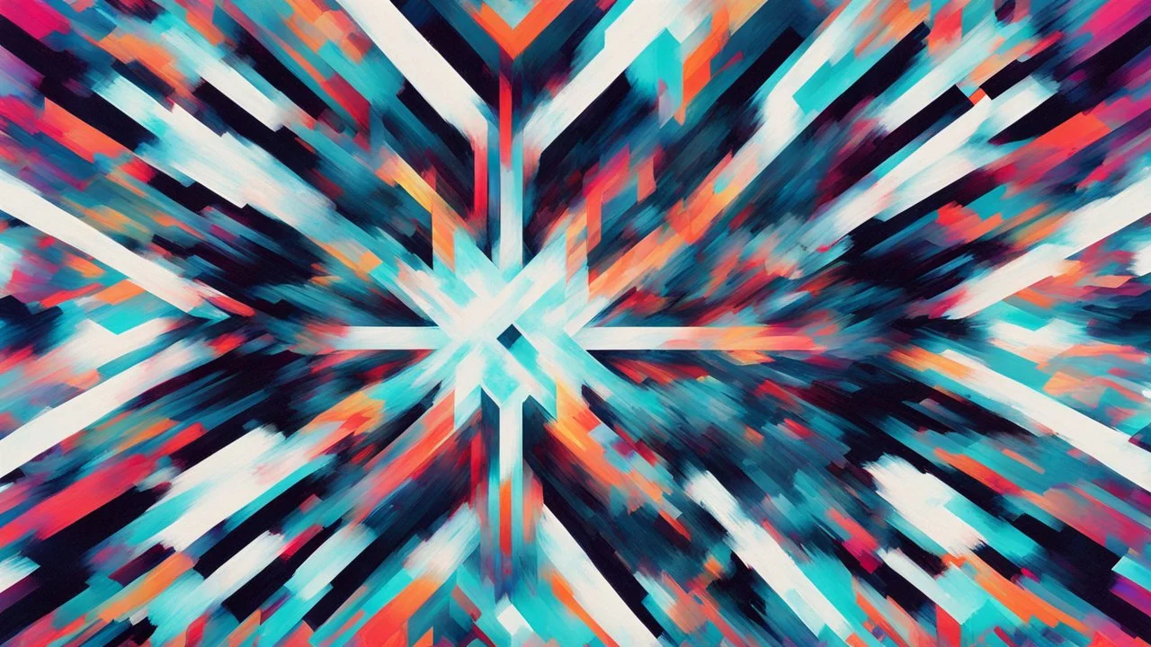 digital glitch pattern snowflake geometric abstraction by per kirkeby