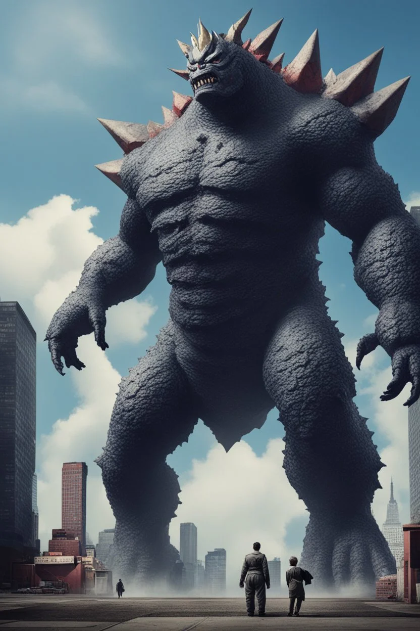 Giant kaiju and king