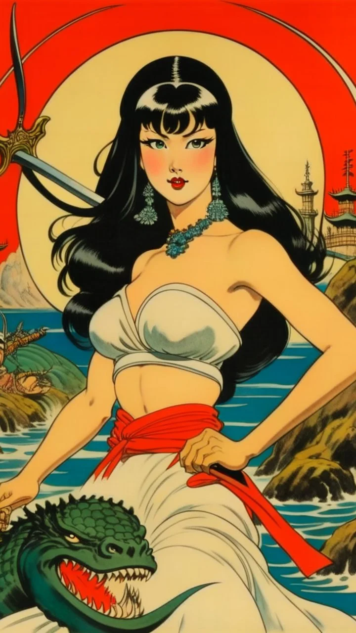 Betty page art from japanese style 1900 movie