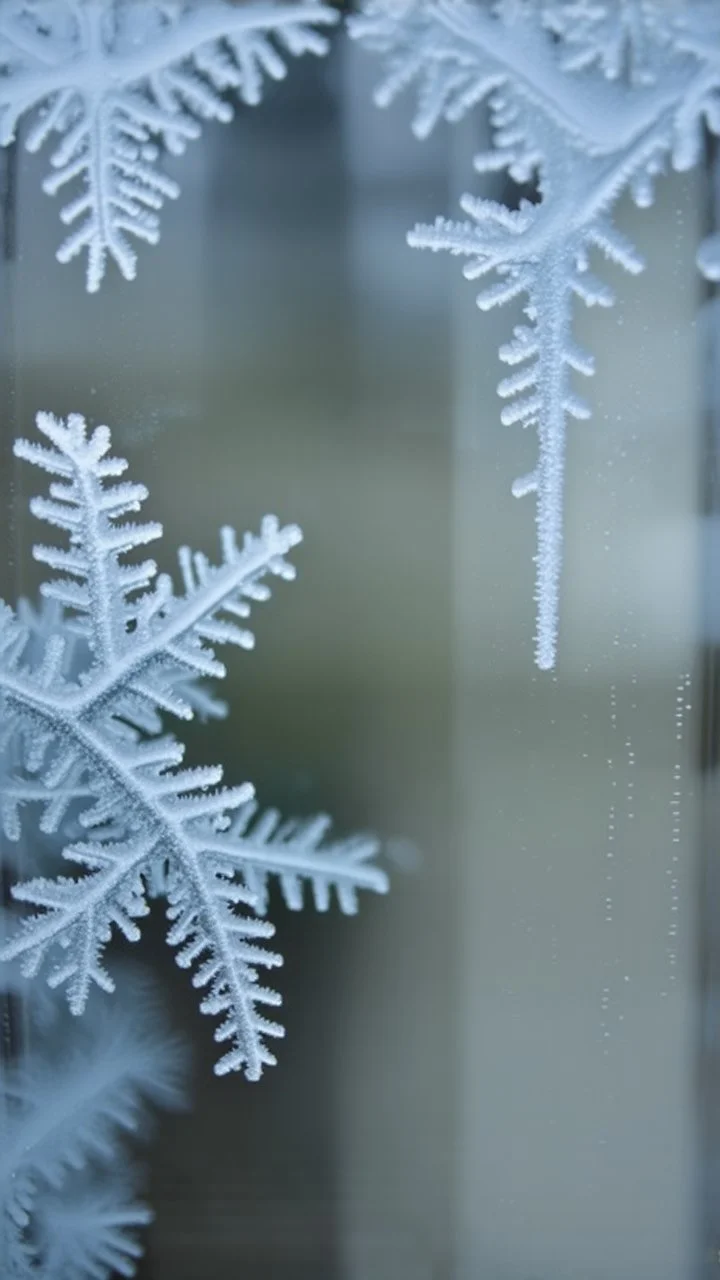 frost formed on glass