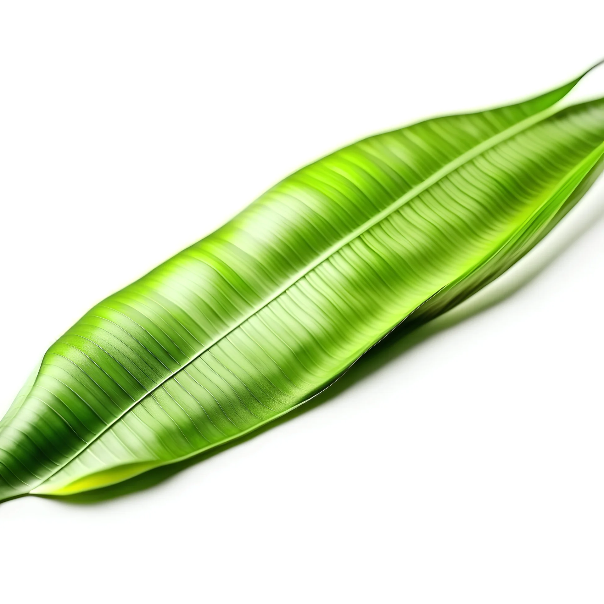 banana leaf with white background