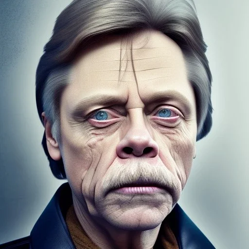 photograph close up portrait 62-year-old mark hamill as tough decorated general, CLEAN SHAVEN, serious, 4k epic detailed photograph shot on kodak