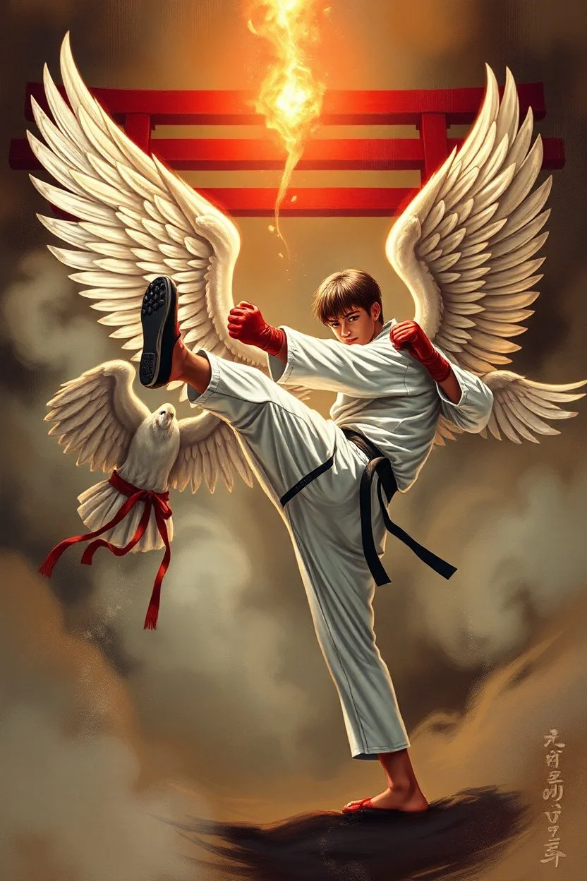 Kick boxer heAven with judo angels and gate