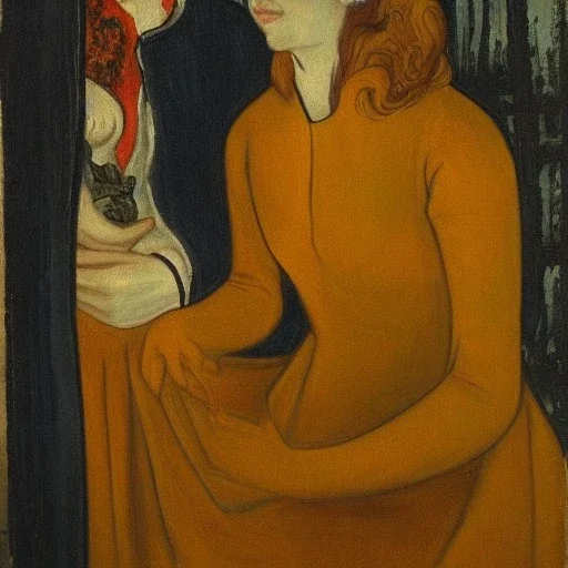 portray of women with van goch