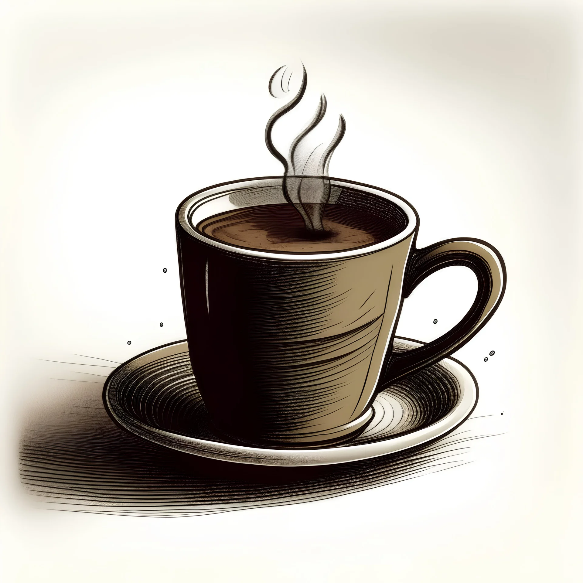 a drawing of an odd sock inside a cup of coffee