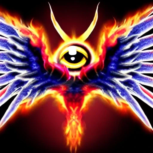 wings, freaky crazy evil eye with wings, laughing, flying, satan wings