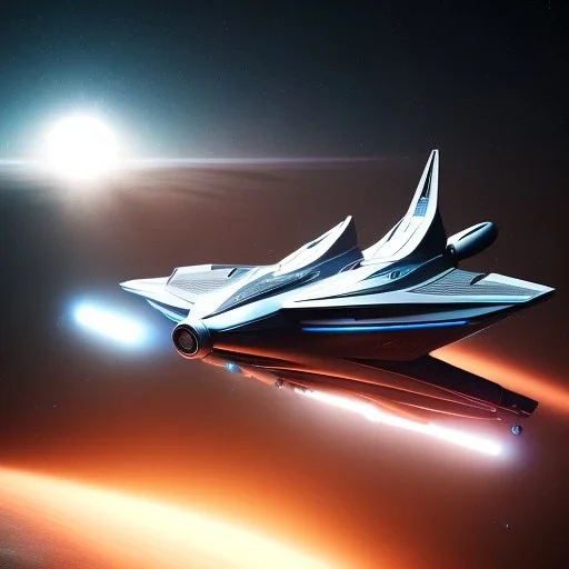 prototype of faster than light travel, sci-fi, hi-tec, cinematic shot, photo taken by canon, professional lighting,