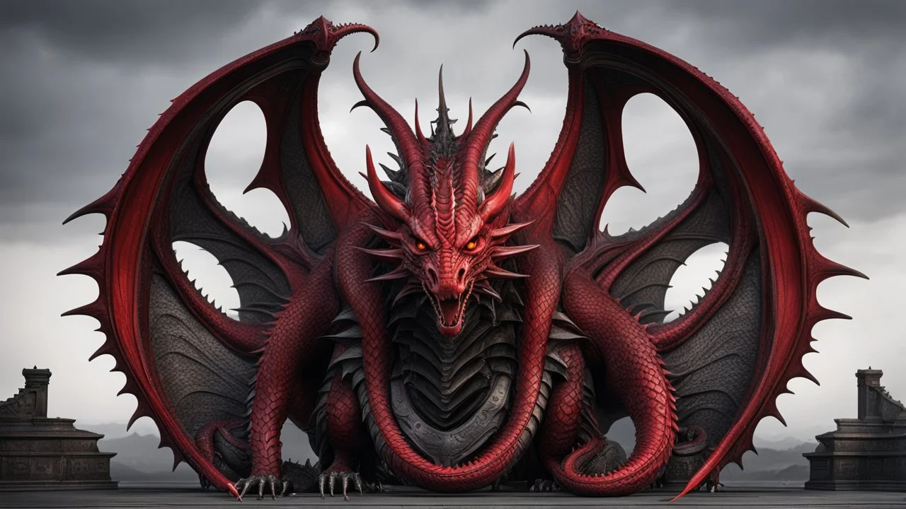 dragon. h. r. giger. red. fantasy concept art, exquisite realism, a masterpiece, dynamic lighting, hyperdetailed, intricately detailed, deep color, Unreal Engine, volumetric lighting , Epic cinematic brilliant stunning intricate meticulously detailed dramatic atmospheric maximal, CAMERA: Nikon Z7 | FOCAL LENGTH: 105mm | SHOT TYPE: Close-up | COMPOSITION: Centered | LIGHTING: Soft, directional