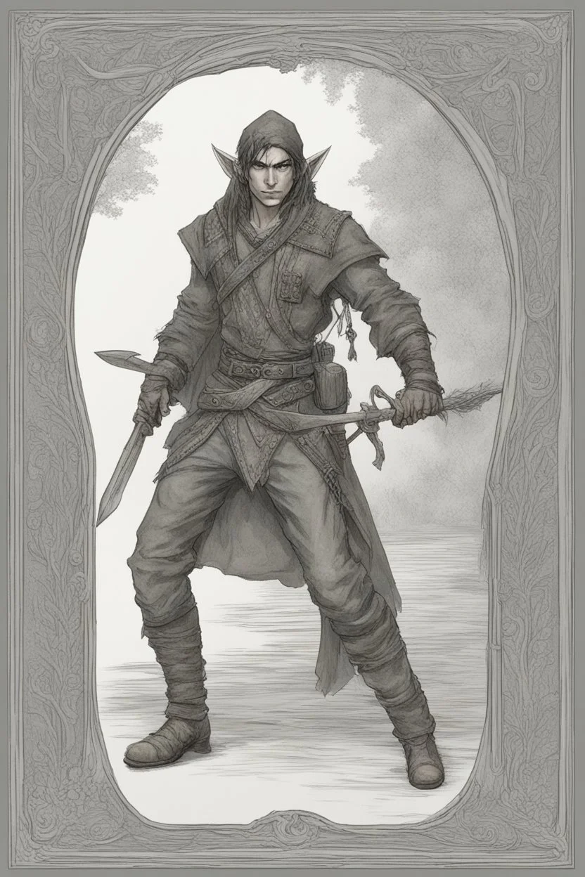 male wood elf rogue