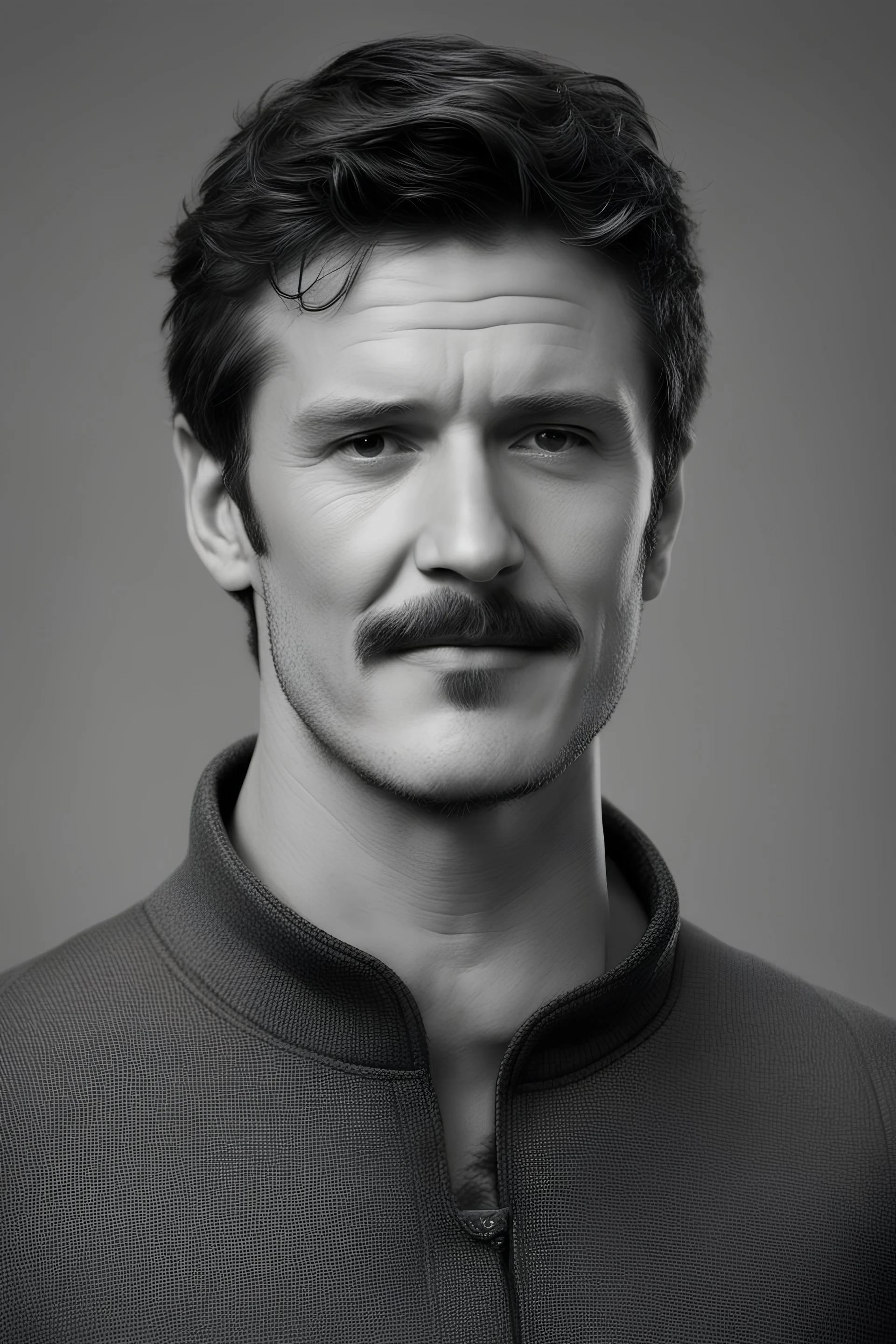 The actor Pedro Pascal with no mosutache characterized as Reed Richards from the fantastic four