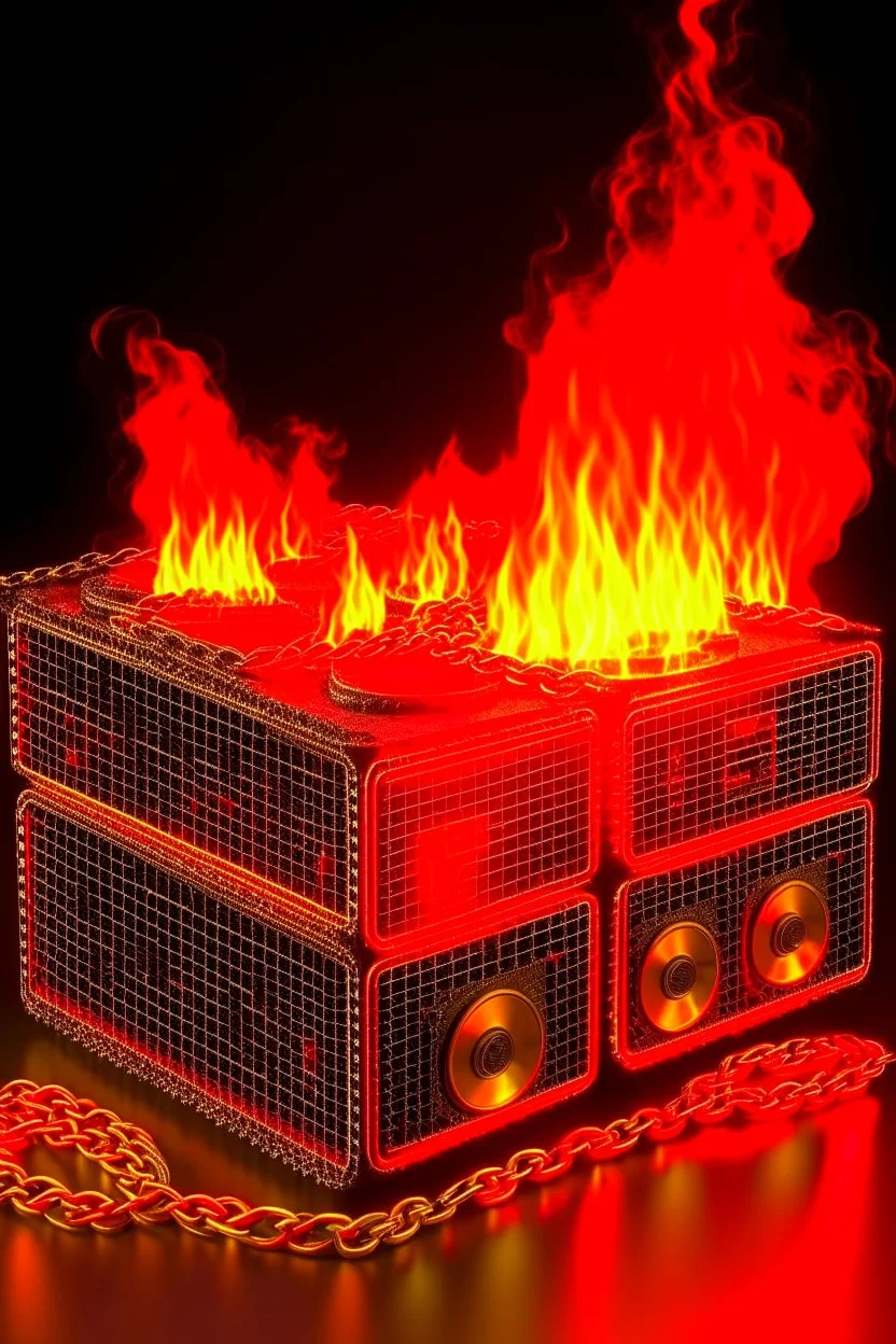 Firestarter hifi chain '80s flames all around