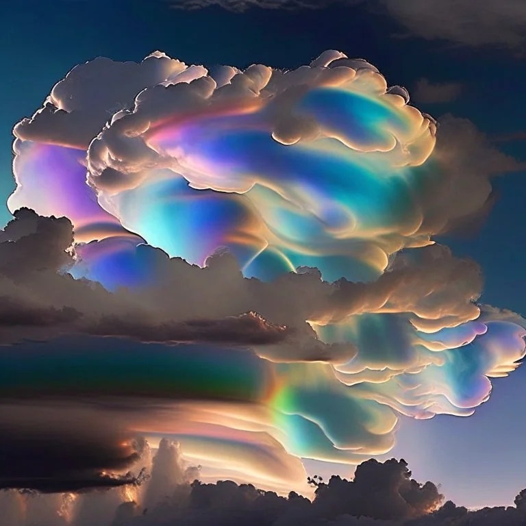 iridescent clouds