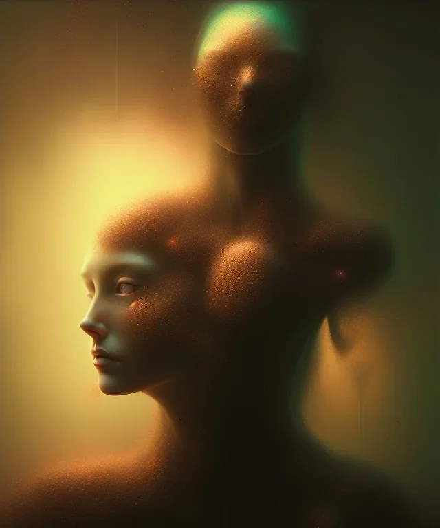 woman, photographer. oil on canvas, volumetric lighting, beksinski