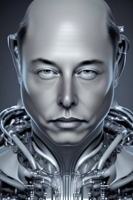 Elon musk half human half robot