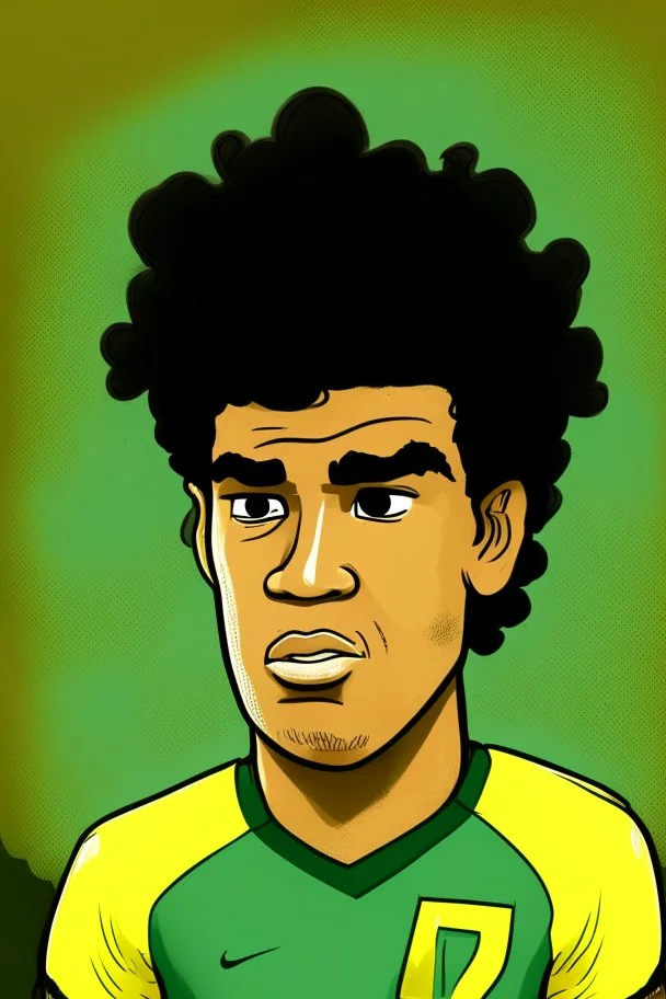 Marcos do Nascimento Teixeira Brazilian football player cartoon 2d