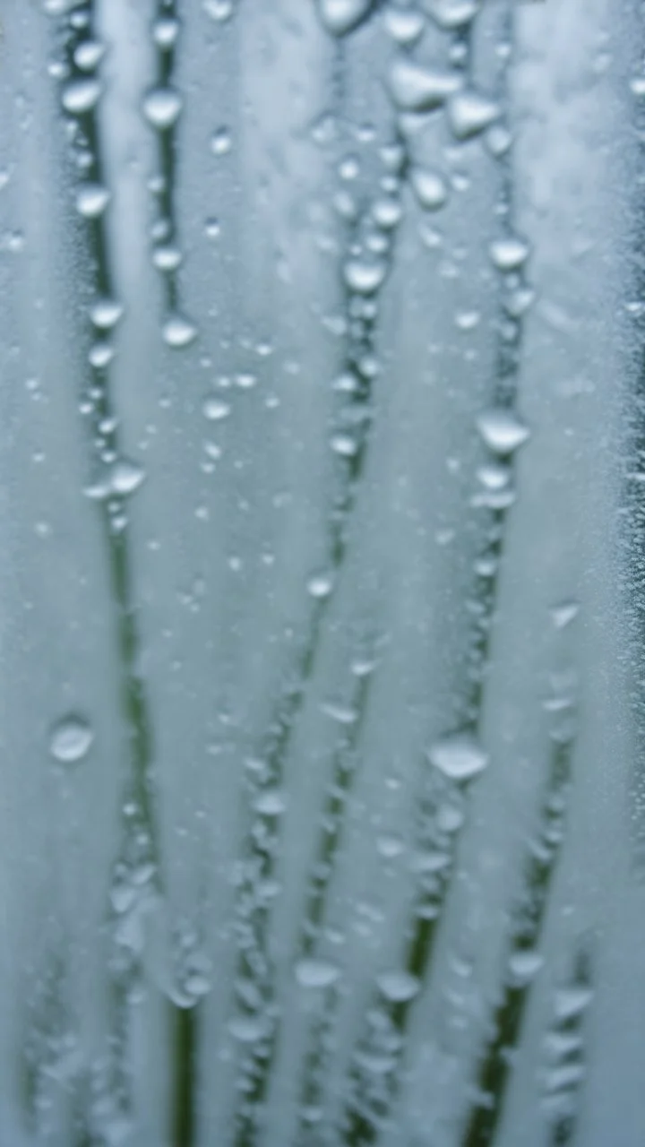 frost formed over glass
