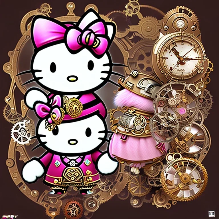 Hello kitty style steampunk