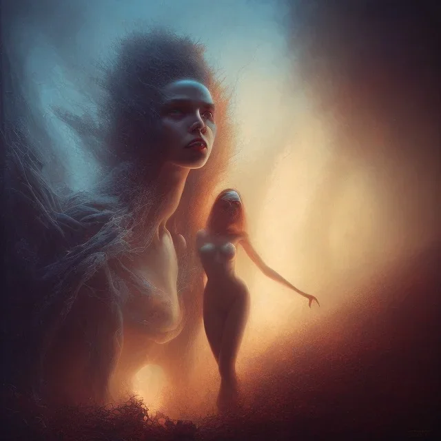 superhero, woman, photographer. oil on canvas, volumetric lighting, beksinski