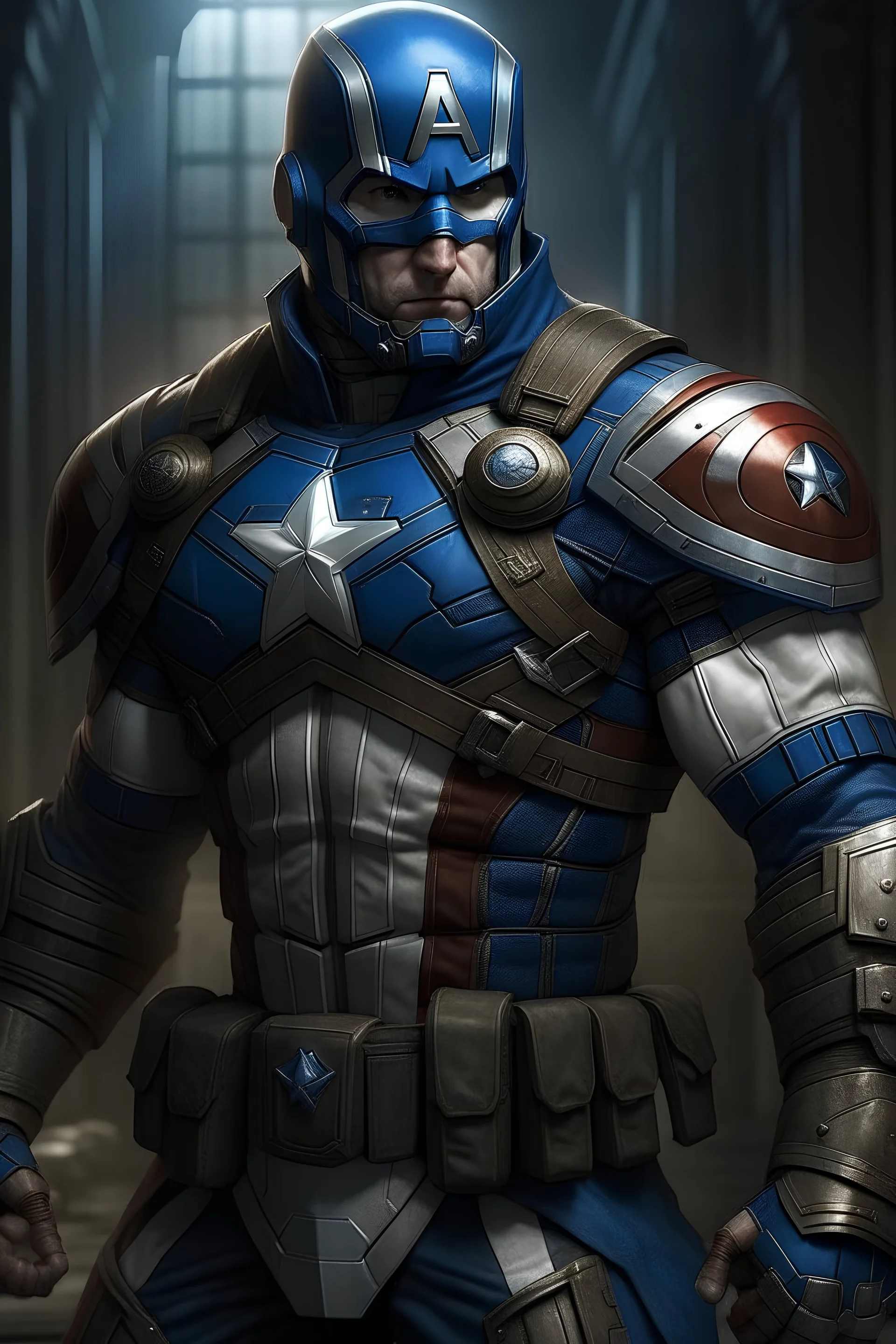 Captain America in Ritterrüstung