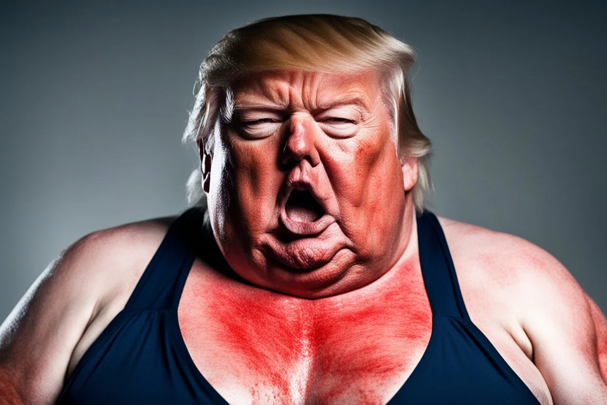 donald trump morbid obese and sweating