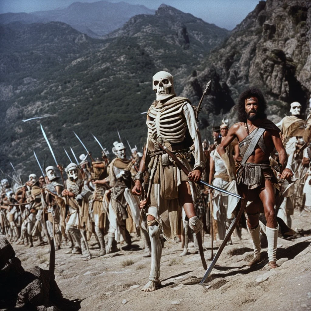 [Jason and the Argonauts (1963)] Skeletal army, Skeletal mage, Skeletal archer, Skeletal swordsman