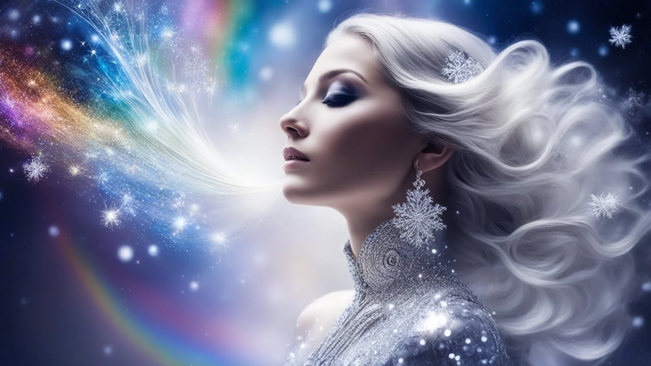 94. 영혼은 우주에 있다. 연성. 은색, 흰 연기, 환상, 바람이 잘 통하는 꽃무늬, 서사적, 멋진, 반짝임, 반짝이는, 액체 매체, 빛나는, 빛나는, 무지개 빛깔의, 5d, 16k, 수상 경력에 빛나는 사진, 초현실적, 섬세한 세부 묘사, 아름다운 구도, 선명한 윤곽, 스타더스트 , 눈송이, 음악, 사실적인 사진, 놀라운 색상, 네온, 청록색, 황금색, 상세한, 섬유, 은하계, 컬러 사진, 별 지도, 달, 환상적인 꽃, 별이 빛나는 하늘, 28mm 렌즈, 1/250C, ISO 10