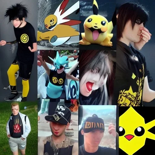 Pokemon dressed as BVB fan