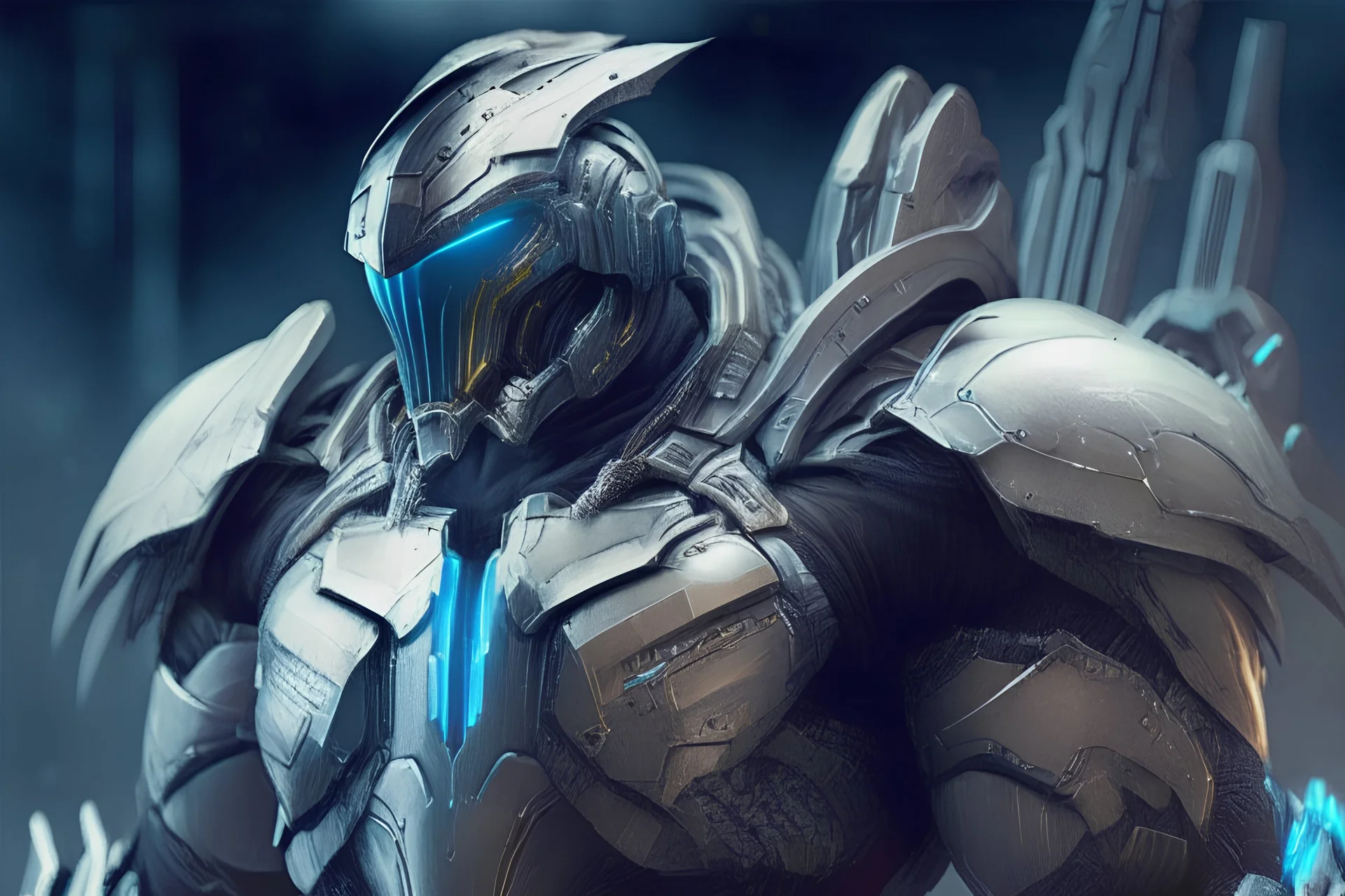 Futuristic Spartan warrior from 2190