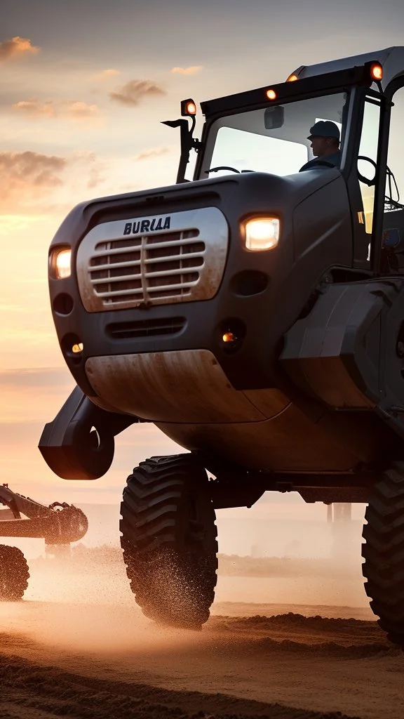 close up photography of a 50-year-old Italian man , burly chubby sweat, maneuvers a large excavator in the sun, shirtless and white boxer, big legs, big belly, goatee, ambient occlusion, frontal view, 4k,