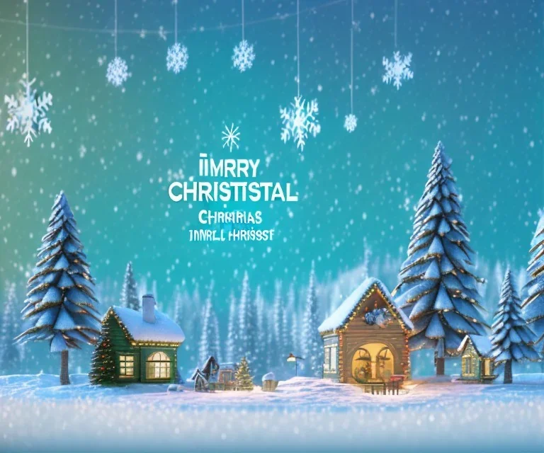 Cute tiny world Christmas diorama