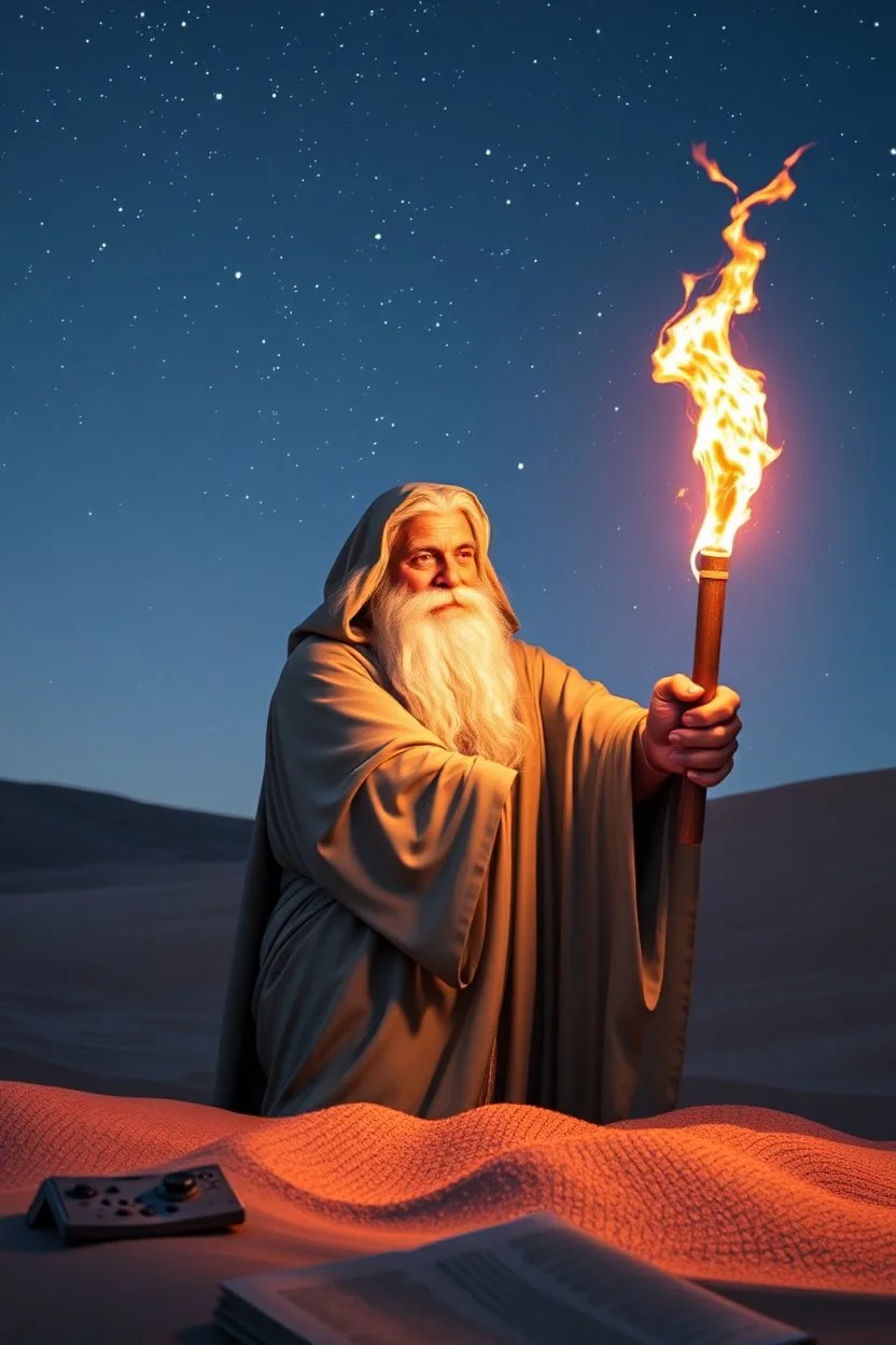 moses controls sand with his wand