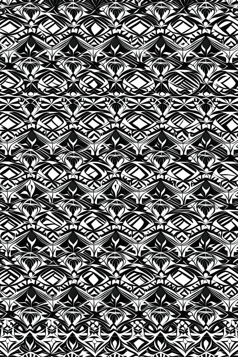 Textile design, black and white, tilable, infinite pattern,