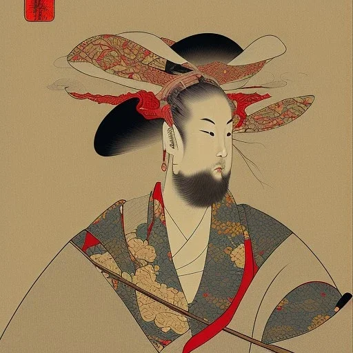  brand logo, Ukiyo-e japanese art