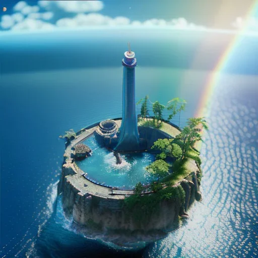 The Isometric Glass Tall Box Mini Model Little Real Island Mixed Water Fall rainbow Under Ocean Sunshine Summer Background Blue Sea, The Last Of Us / Avatar, Octane Render / ZBrush, Cinematic, IMAX Film, Nikon D750, 16K, Autostereoscopy, Anthropomorphic, Golden Ratio, Geometry, Symmetric, Depth Of Field, Highly Detailed, Ultra Realistic, Beautiful Lighting, Halfrear Lighting, Soft Light, Candoluminescence, Cast Shadow, Reflective, Glow, Translucent, Normal Map, Carbonated --testp