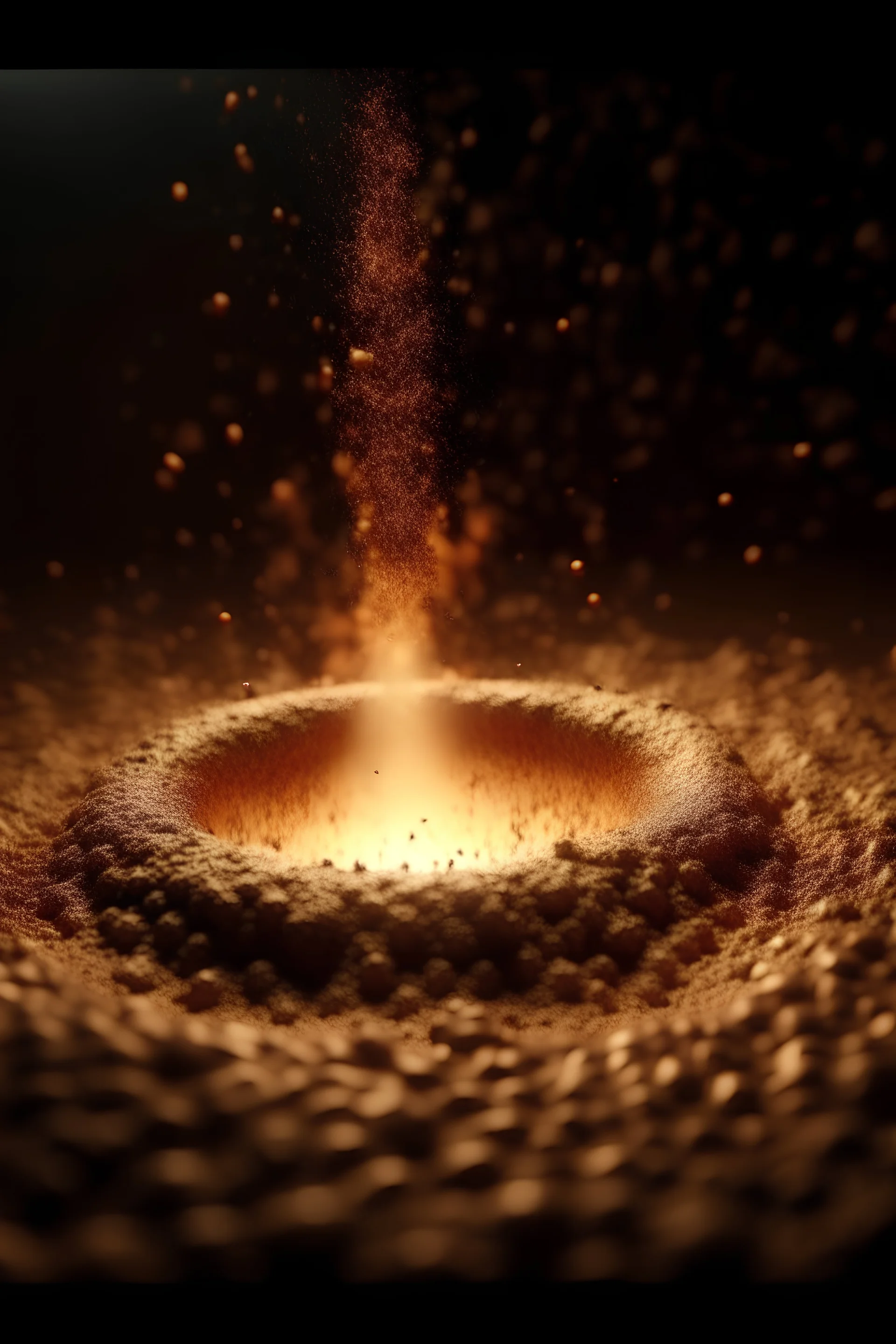 small bright explosion coming up out of a hole, hd, 4k, hdr, realistic, realism, fujifilm, hd, 4k, realism, hyper real, hdr, fujifilm, leica, high definition, real