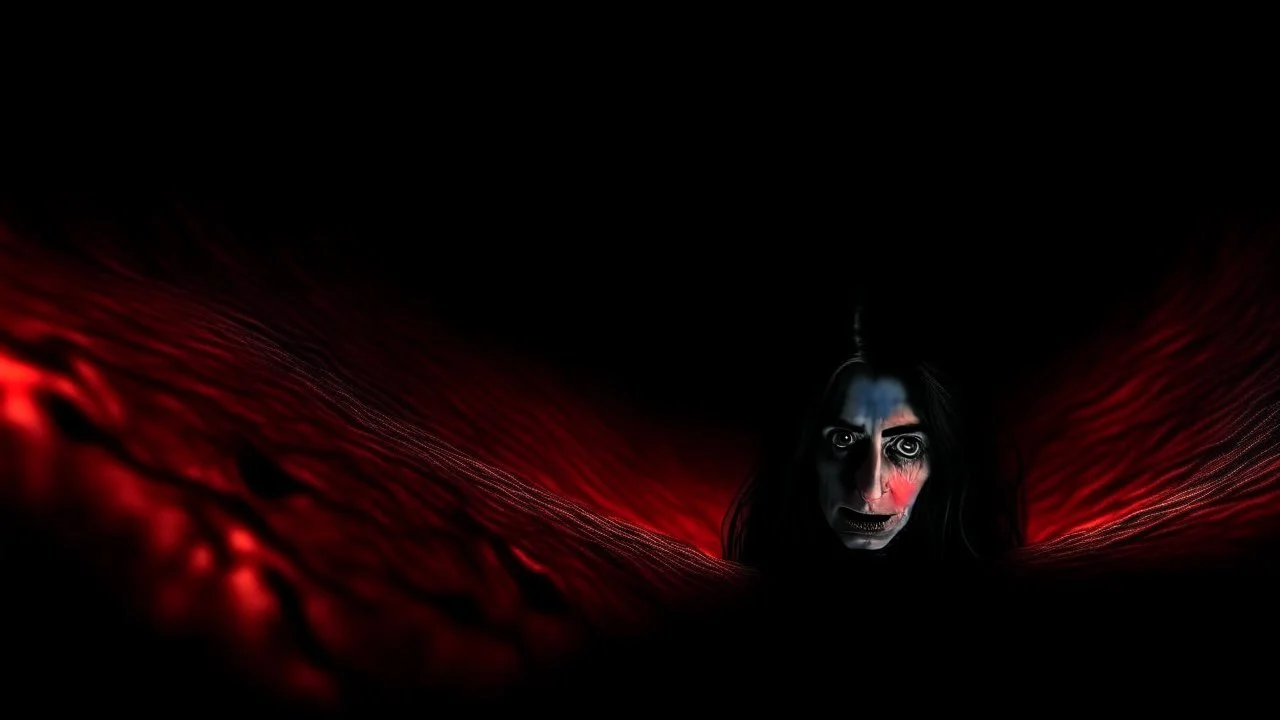 WOMAN Moody. Horror.