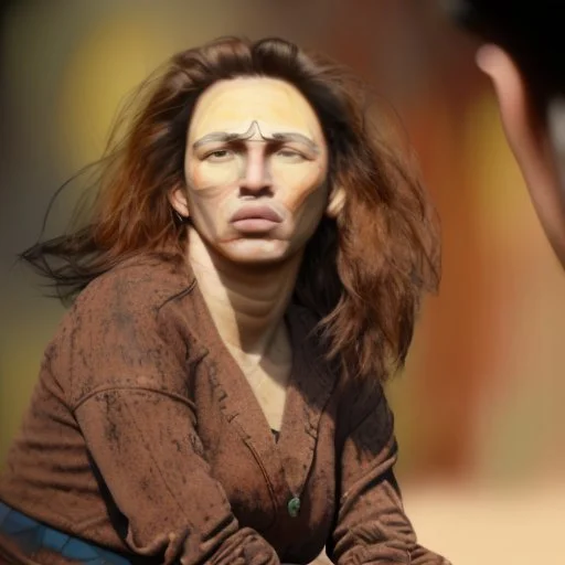 Create a highly realistic 3D scene. An imaginatively detailed rendering of Diego To play Maradona transforming her into a woman with the same specifications as the attached image. The method of transforming the painting in full detail. A comedic and funny touch. Ultra wide angle. Extremely realistic fine details. Highly realistic detailed display. Great full presentation and amazing drawing style. Transfer the full detailed drawing of the image at a wide and precise angle. Inspiri