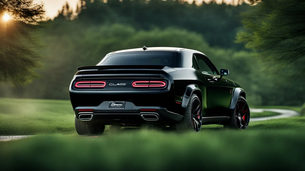 G-Class Dodge Challenger ,rear view, desktop wallpaper, 4K, Cinematic